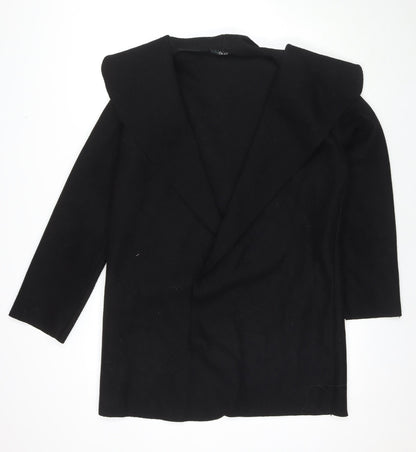 Womens UK Size 8 Quiz Black Overcoat