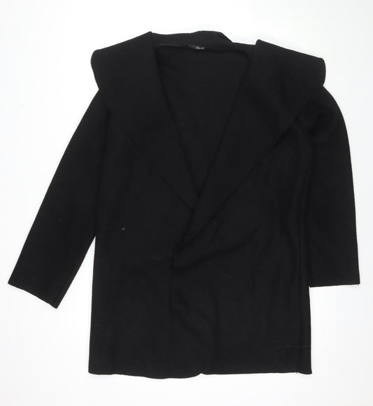 Quiz Womens Black Overcoat Coat Size 8