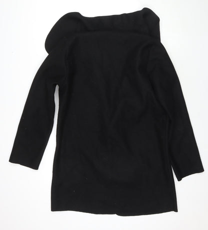Womens UK Size 8 Quiz Black Overcoat