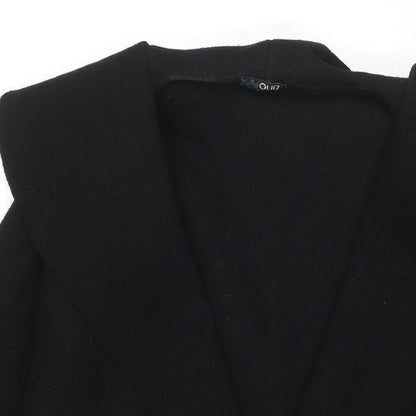 Womens UK Size 8 Quiz Black Overcoat