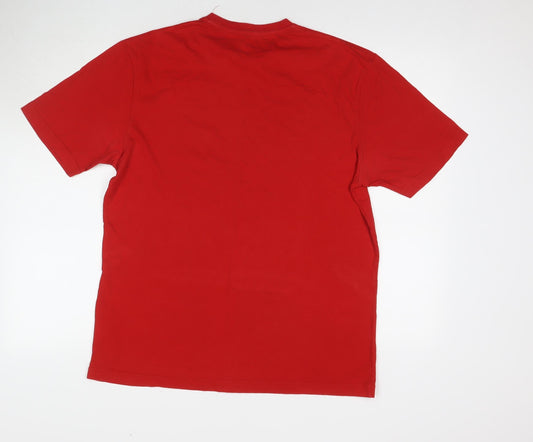 Liverpool FC Mens Red Cotton T-Shirt Size L Round Neck - The Fab Five