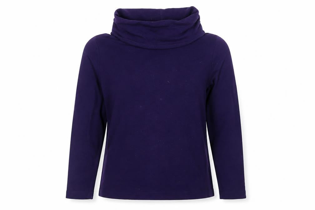 Womens UK Size M Lands' End Purple Basic Blouse