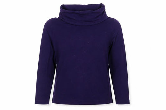 Womens UK Size M Lands' End Purple Basic Blouse