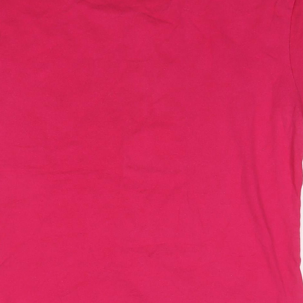 Mountain Life Womens Pink Cotton Basic T-Shirt Size 12 Round Neck - Volkswagen