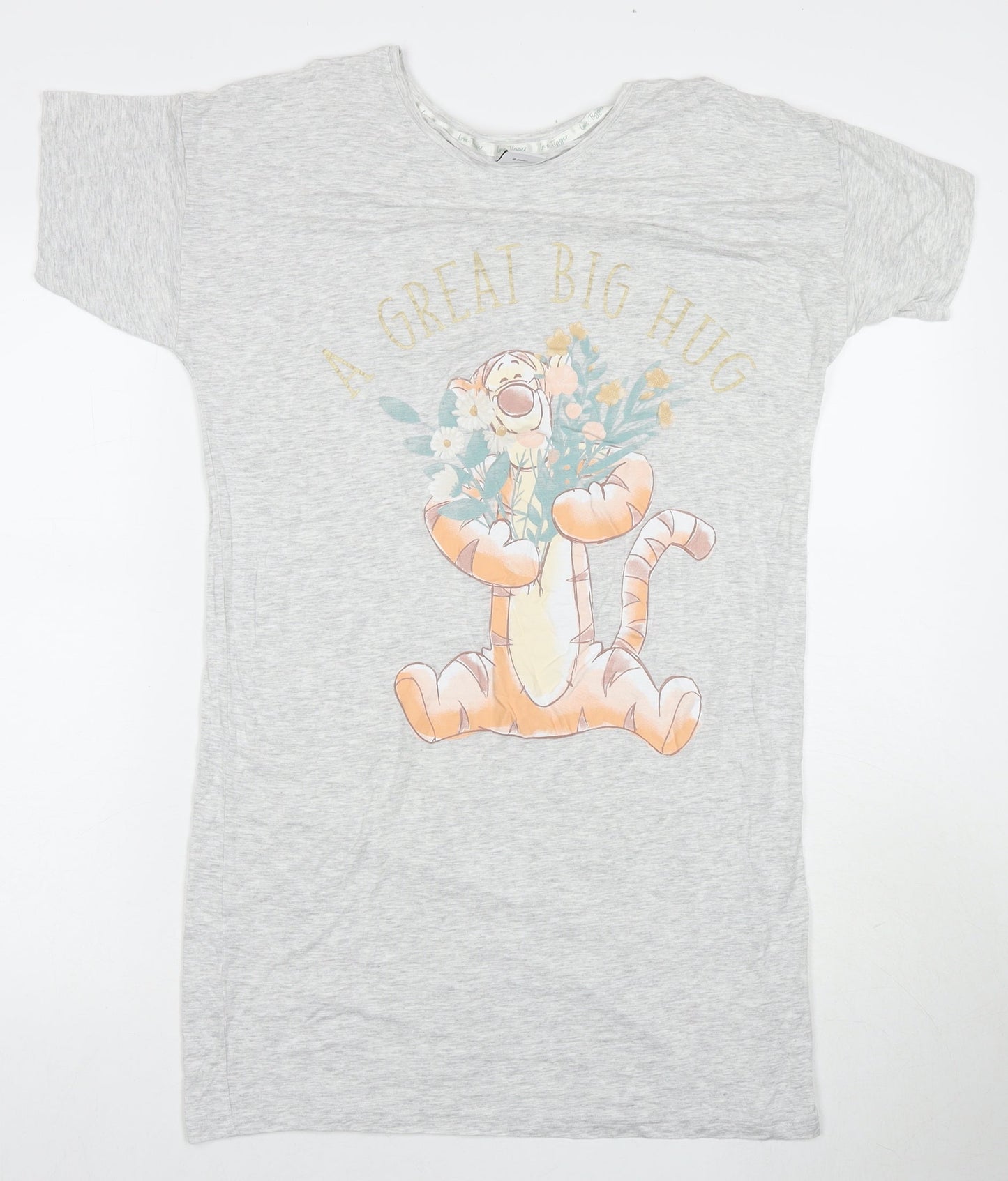 Disney Womens Grey Solid Viscose Top Dress Size 6 - Tiger A great big hug