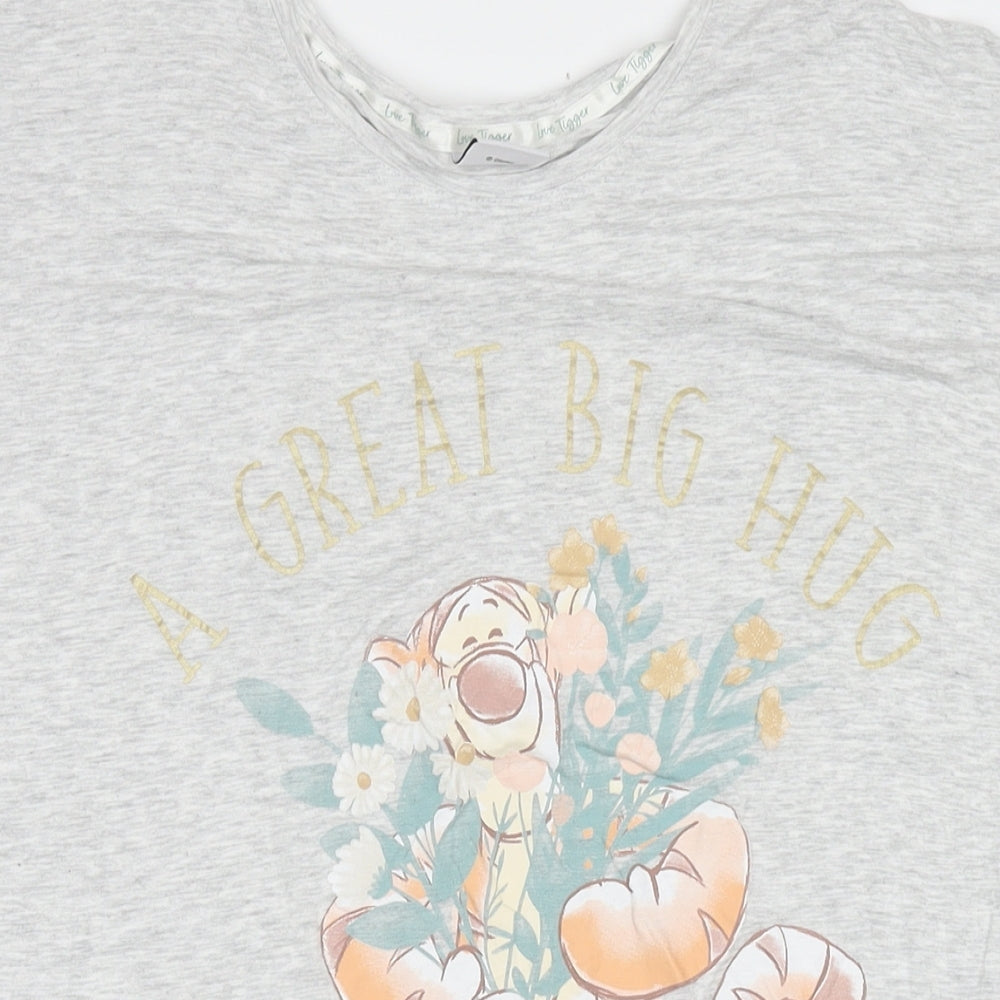 Disney Womens Grey Solid Viscose Top Dress Size 6 - Tiger A great big hug