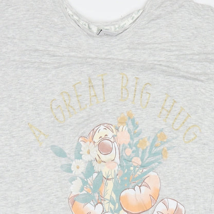 Disney Womens Grey Solid Viscose Top Dress Size 6 - Tiger A great big hug