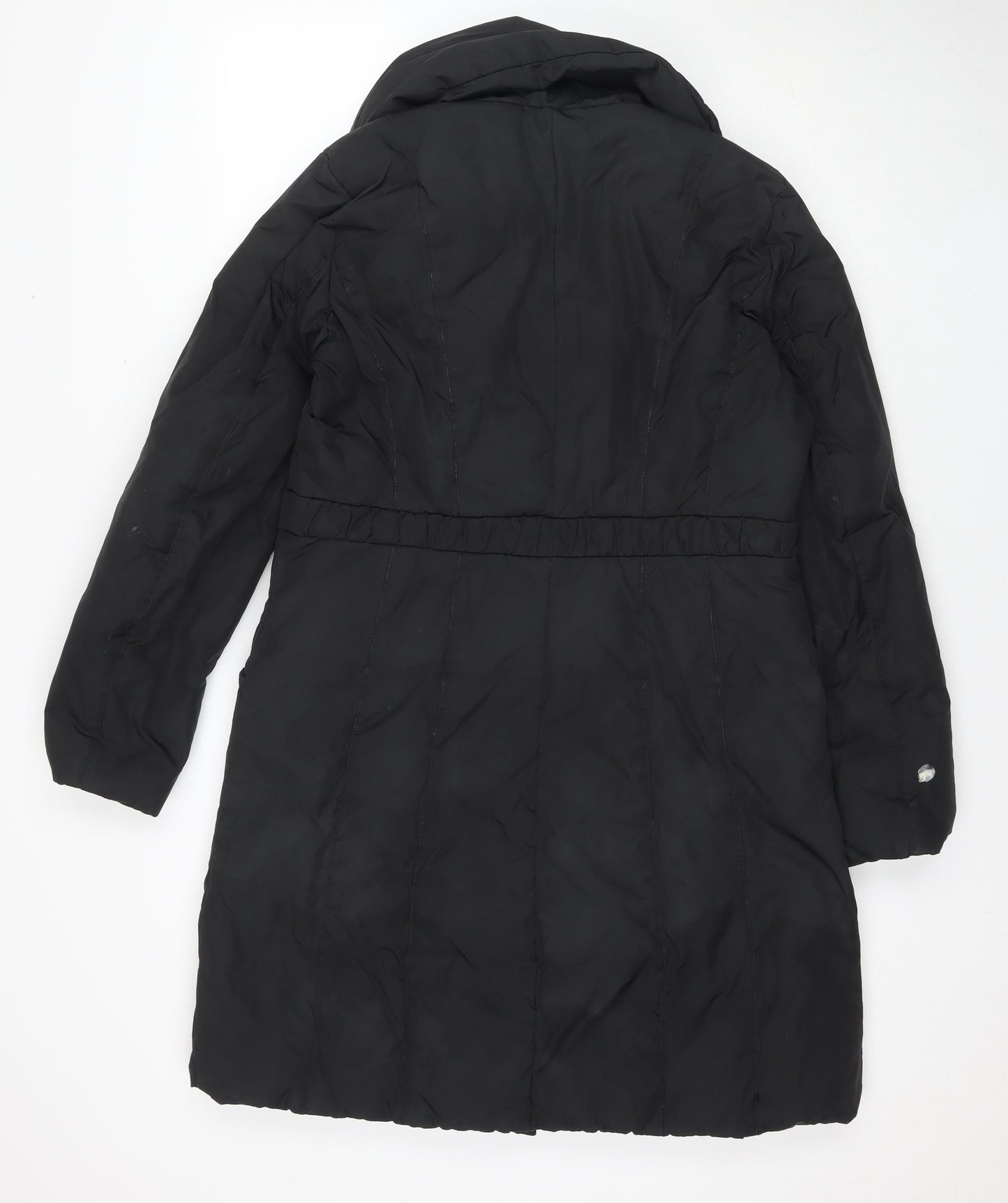 Esprit Womens Black Quilted Jacket Size 12 Zip