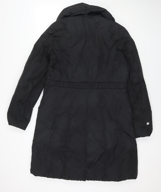 Esprit Womens Black Quilted Jacket Size 12 Zip