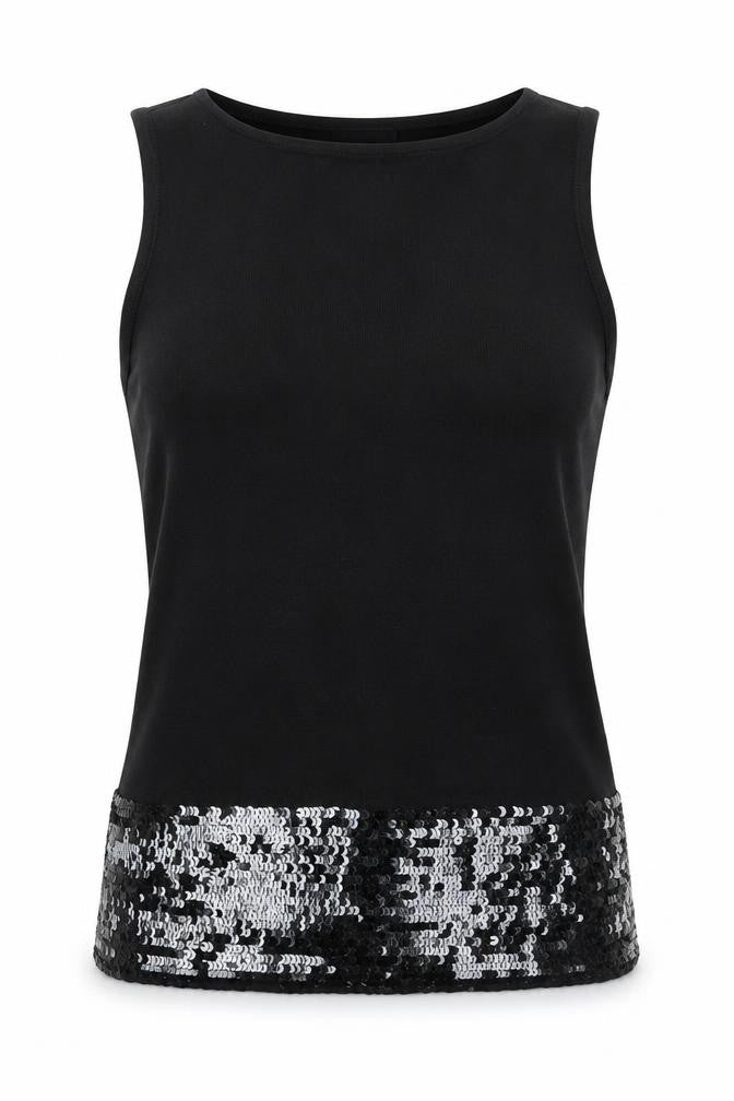 Womens UK Size M Episode Black Basic Tank