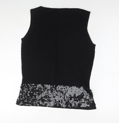 Womens UK Size M Episode Black Basic Tank