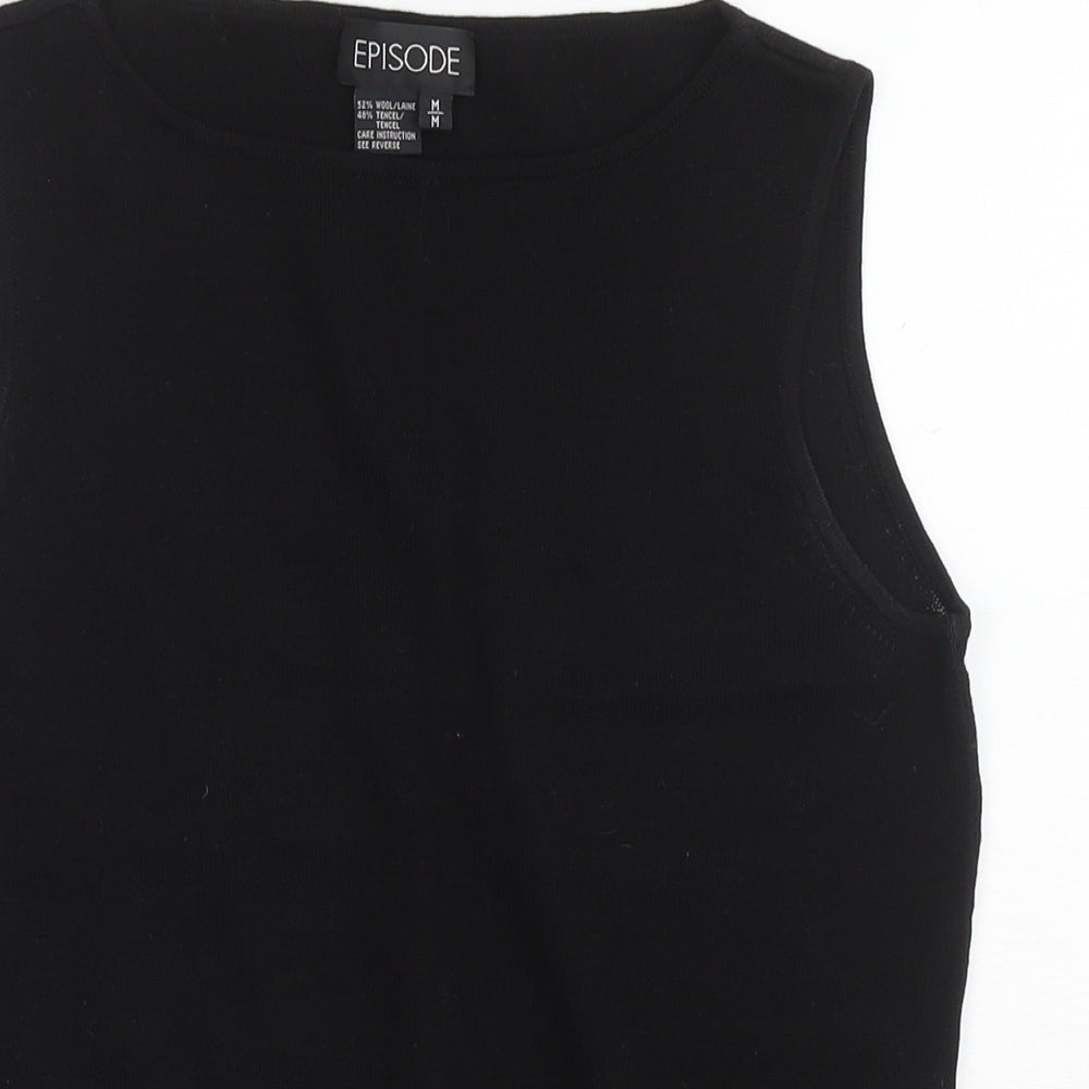 Womens UK Size M Episode Black Basic Tank