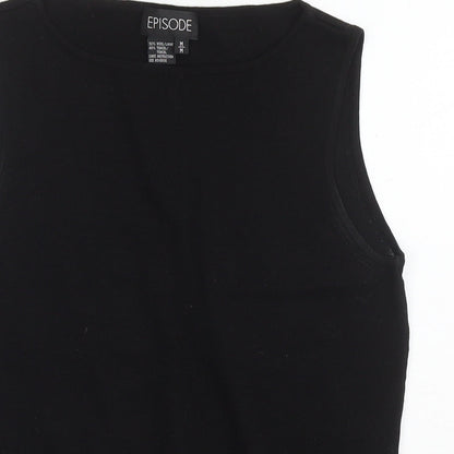 Womens UK Size M Episode Black Basic Tank