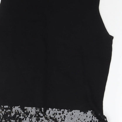 Womens UK Size M Episode Black Basic Tank