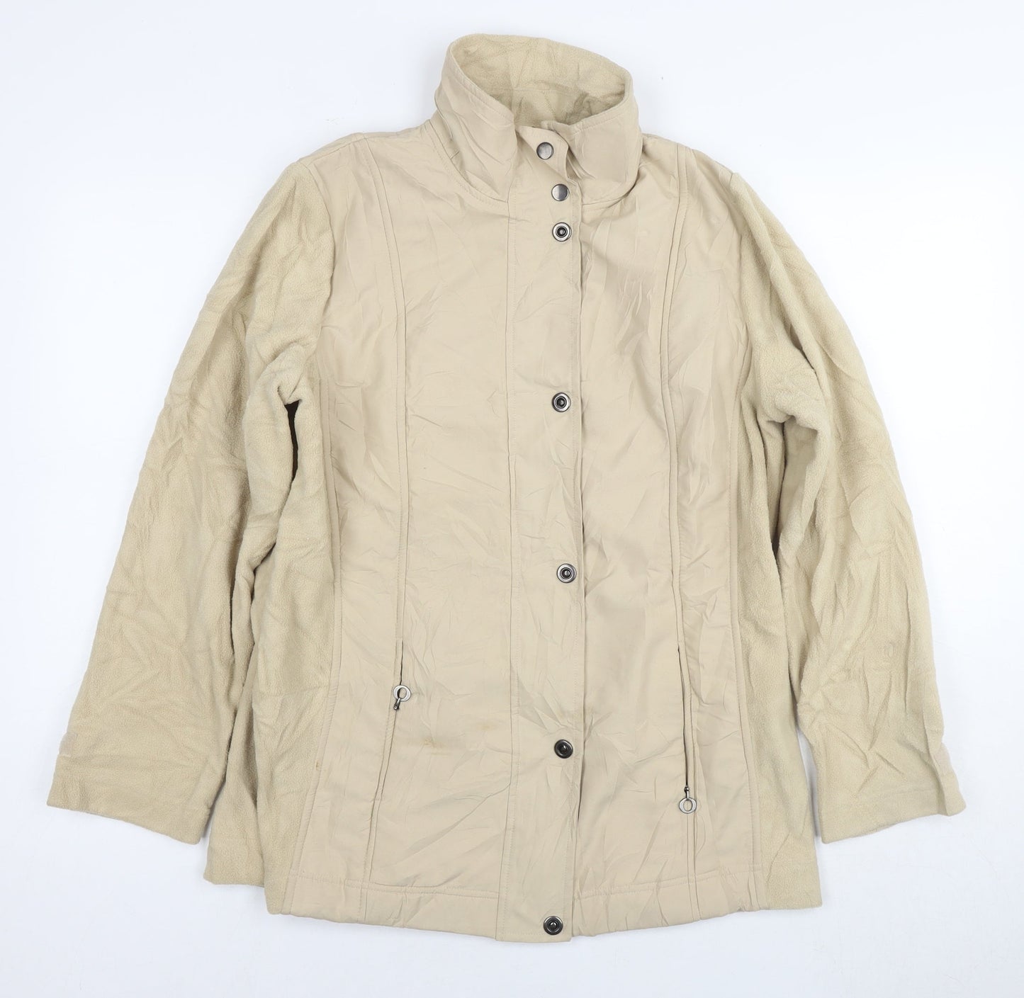 Daxon Womens Beige Jacket Size 16 Zip