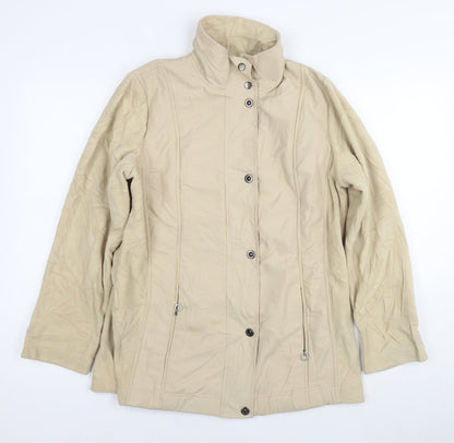 Daxon Womens Beige Jacket Size 16 Zip
