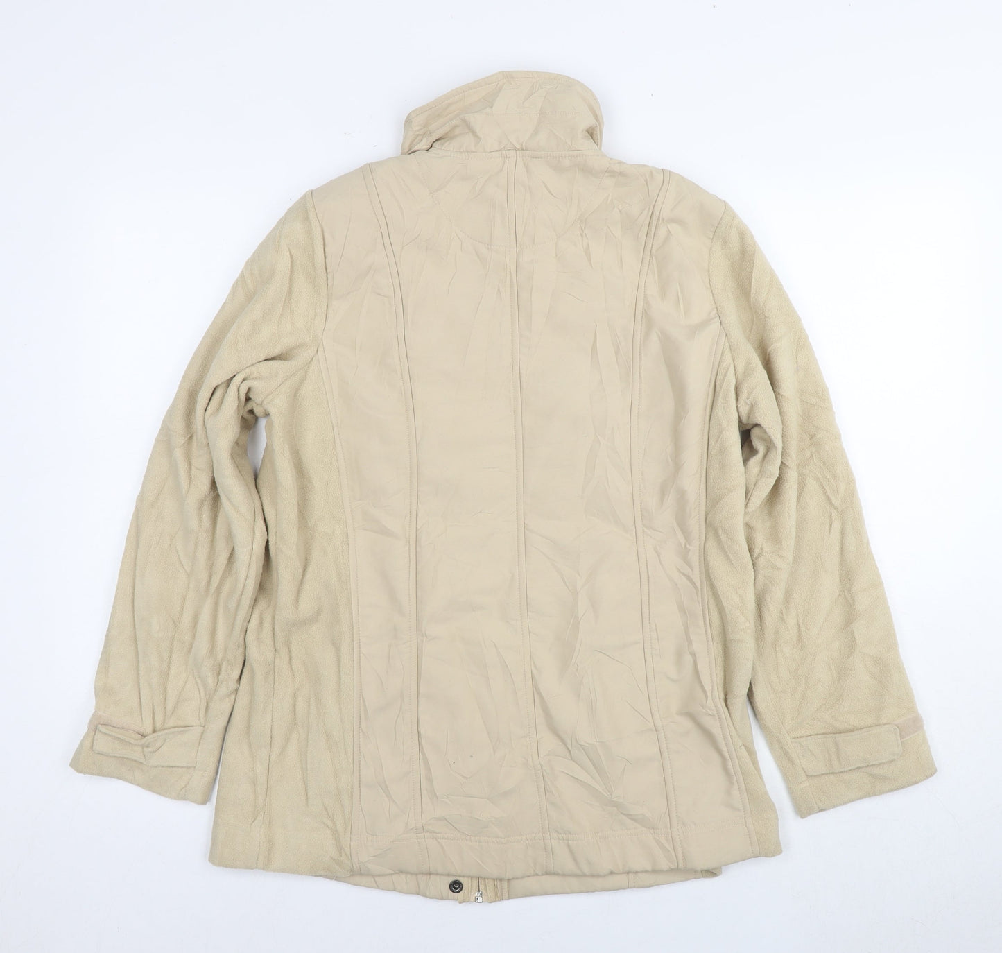 Daxon Womens Beige Jacket Size 16 Zip