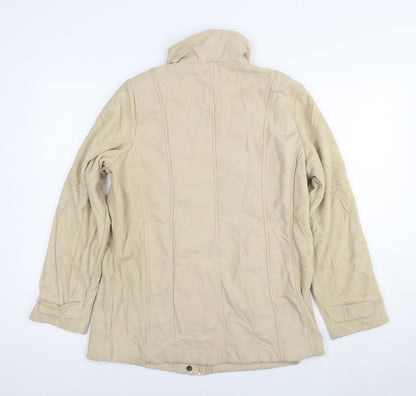 Daxon Womens Beige Jacket Size 16 Zip
