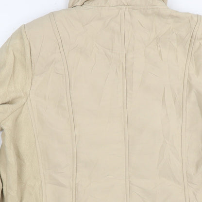 Daxon Womens Beige Jacket Size 16 Zip