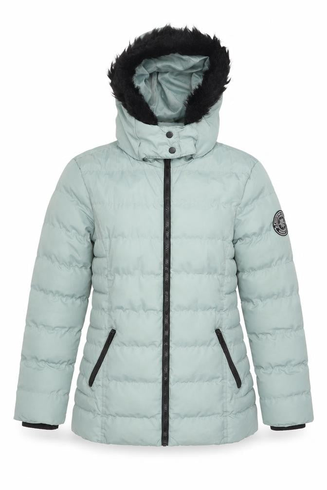 Womens UK Size 10 Brave Soul Blue Quilted Coat