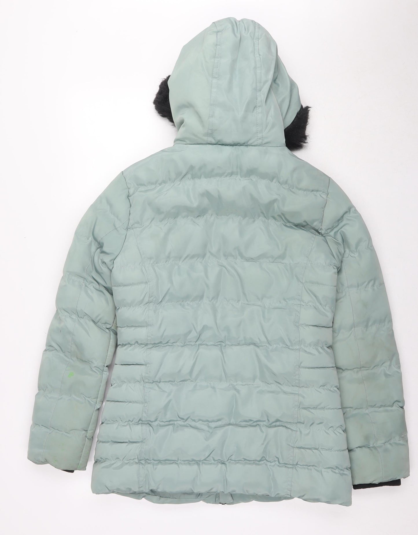 Womens UK Size 10 Brave Soul Blue Quilted Coat