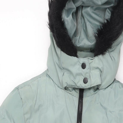 Womens UK Size 10 Brave Soul Blue Quilted Coat