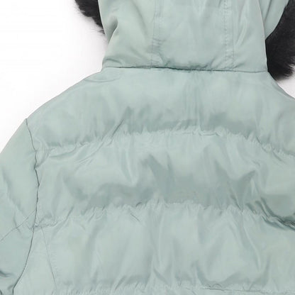Womens UK Size 10 Brave Soul Blue Quilted Coat