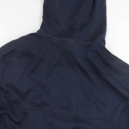 Boss Womens Blue Cotton Full Zip Hoodie Size L Zip
