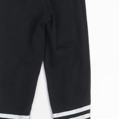 Adidas Boys Black Jogger Trousers with Side Stripe