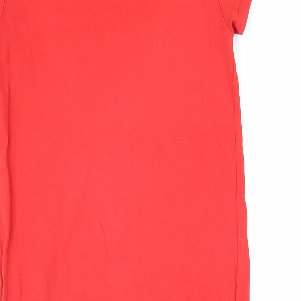 Karl Lagerfeld Girls Red Solid 100% Cotton Top Nightshirt Size 8 Years Pullover - Karl Lagerfeld