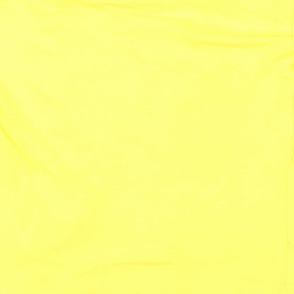 Disney Girls Yellow 100% Cotton Basic T-Shirt Size 7-8 Years Round Neck Pullover - Mickey Mouse & Friends