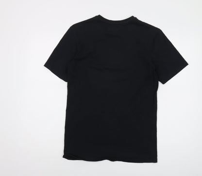 Westbeach Mens Black Cotton T-Shirt Size S Crew Neck