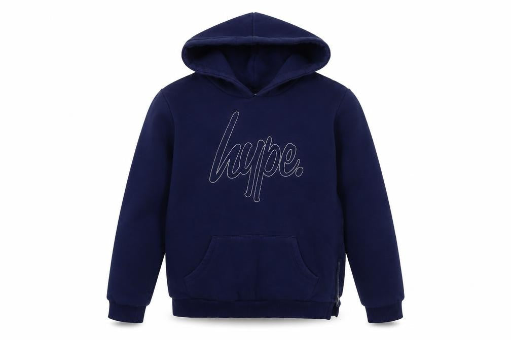 Hype Boys Blue Cotton Pullover Hoodie Size 14 Years Pullover