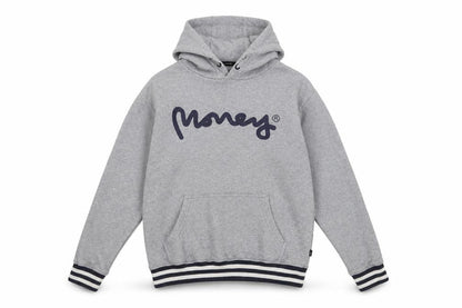 Money Boys Grey Cotton Pullover Hoodie Size 12-13 Years Pullover