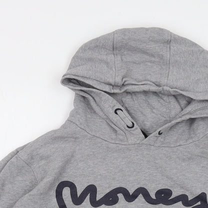 Money Boys Grey Cotton Pullover Hoodie Size 12-13 Years Pullover