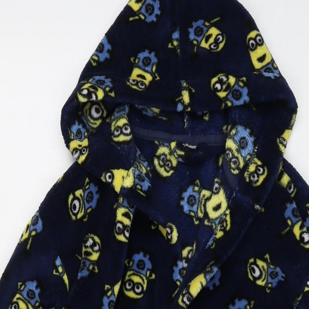 Minions Boys Blue Geometric Polyester Robe Size 4-5 Years Tie