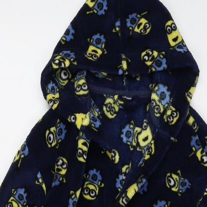Minions Boys Blue Geometric Polyester Robe Size 4-5 Years Tie