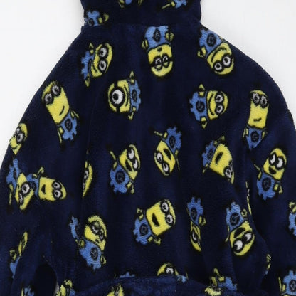 Minions Boys Blue Geometric Polyester Robe Size 4-5 Years Tie
