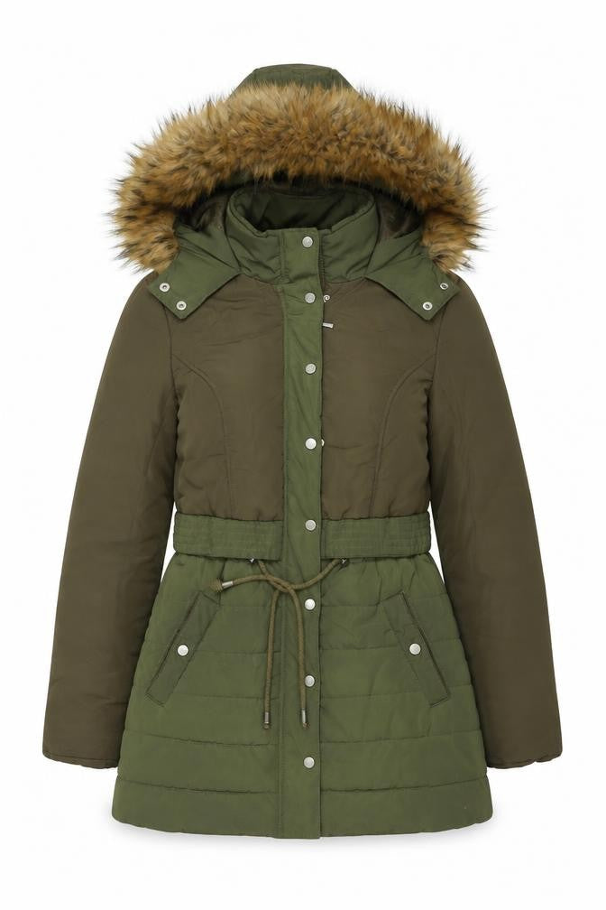 Womens UK Size 10 Lipsy Green Parka Coat