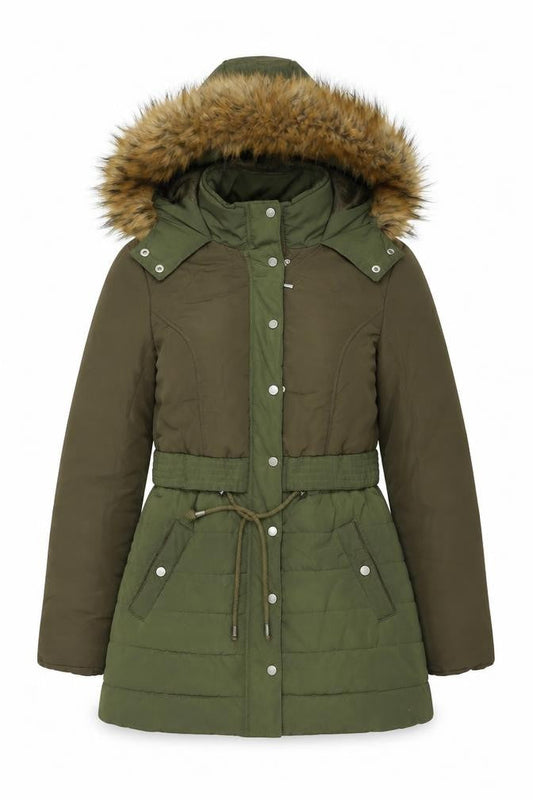 Womens UK Size 10 Lipsy Green Parka Coat