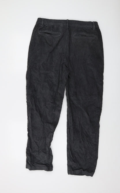 Gap Mens Grey Cotton Trousers Size M L27 in Regular Button