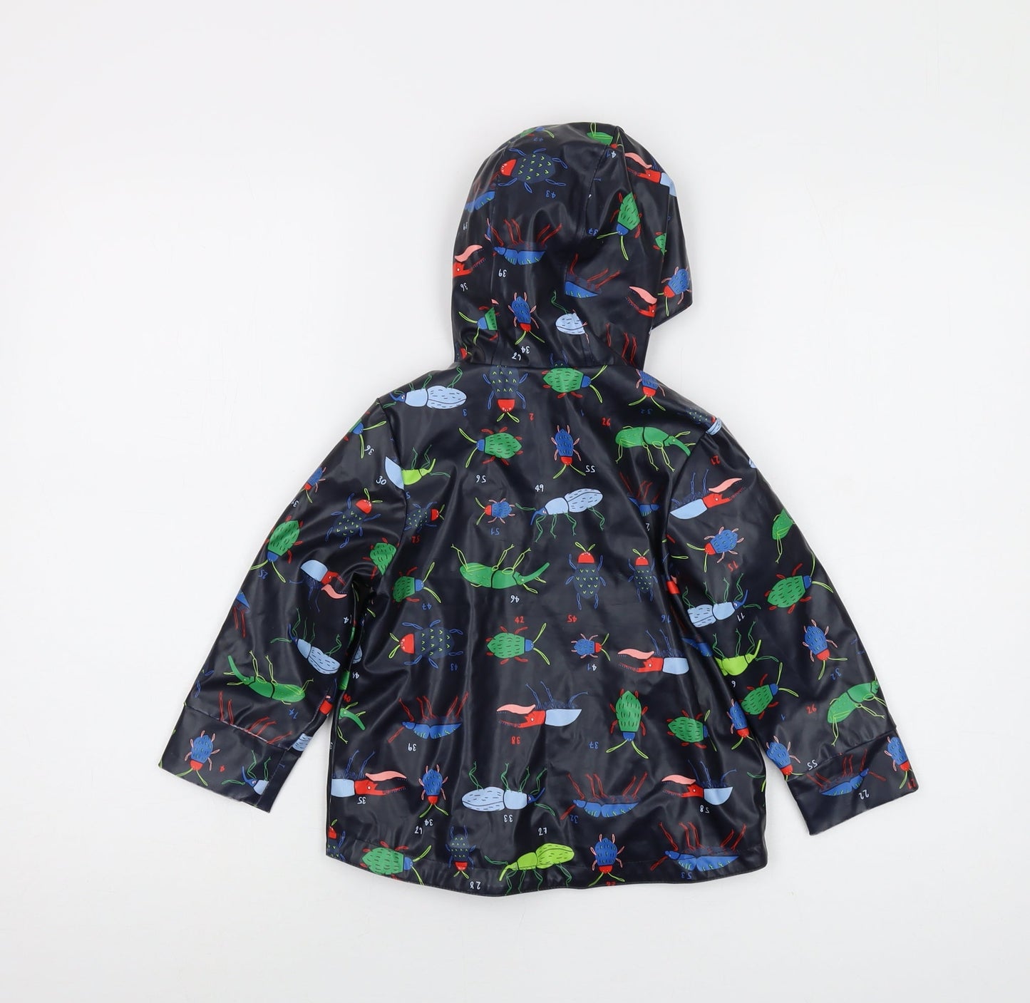 Joues Boys Blue Geometric Rain Coat Coat Size 2 Years Zip