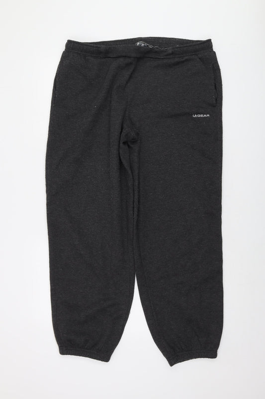 LA Gear Womens Grey Polyester Trousers Size 18 L29 in Regular Drawstring