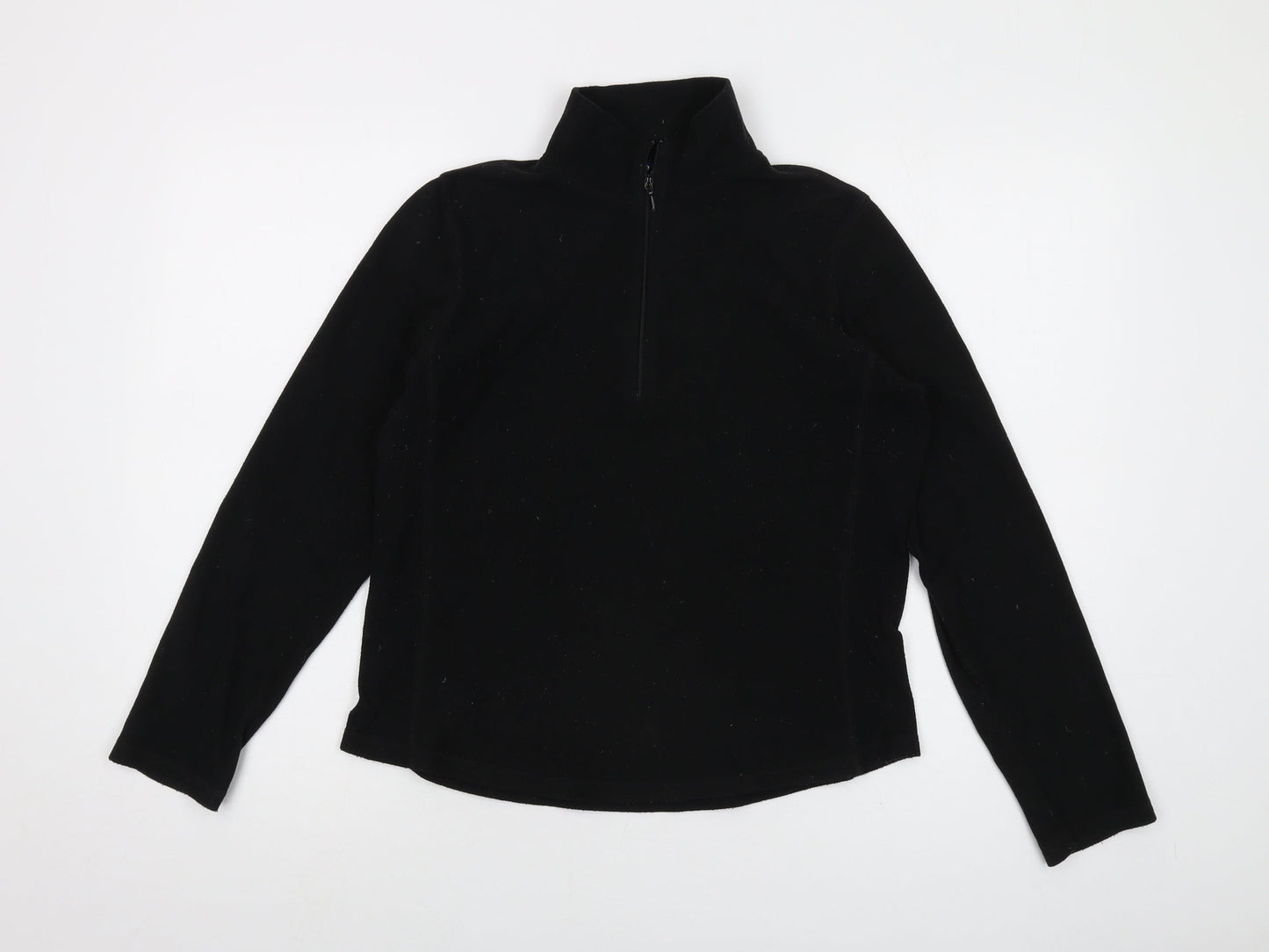 Gap Womens Black Polyester Pullover Sweatshirt Size S Zip