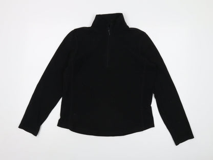 Gap Womens Black Polyester Pullover Sweatshirt Size S Zip