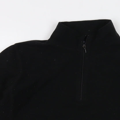 Gap Womens Black Polyester Pullover Sweatshirt Size S Zip