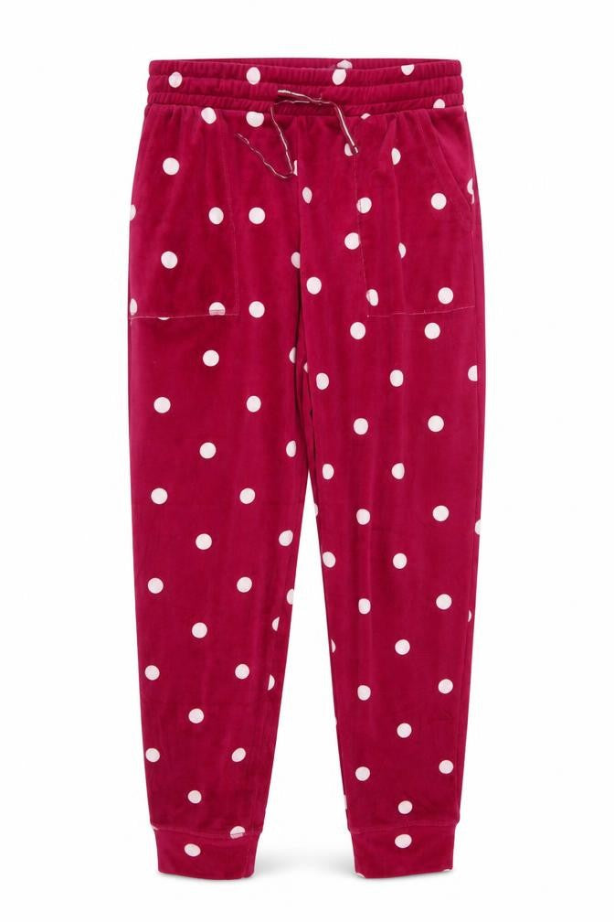 Jane and Bleecker Womens Purple Polka Dot Polyester Kaftan Pyjama Pants Size S Drawstring
