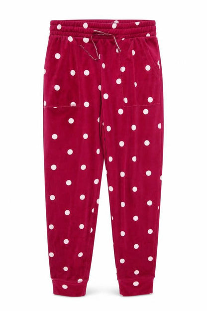 Jane and Bleecker Womens Purple Polka Dot Polyester Kaftan Pyjama Pants Size S Drawstring