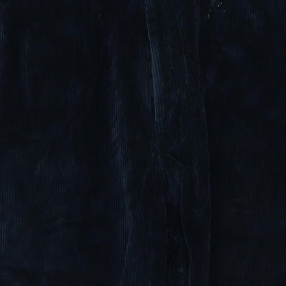 Gurteen Mens Blue Cotton Trousers Size 38 in L30 in Regular Button