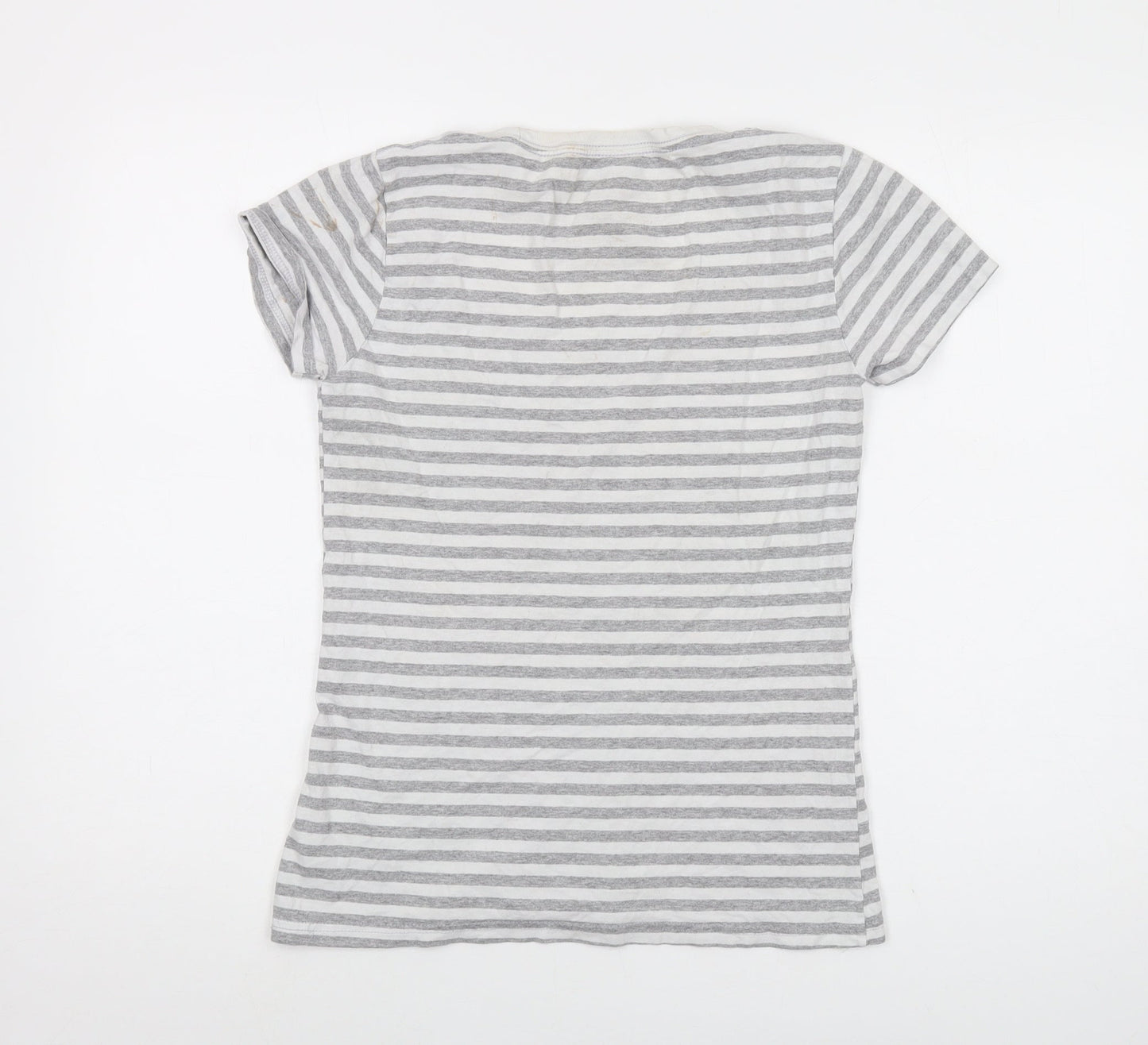 Womens UK Size S Disney Grey Basic T-Shirt